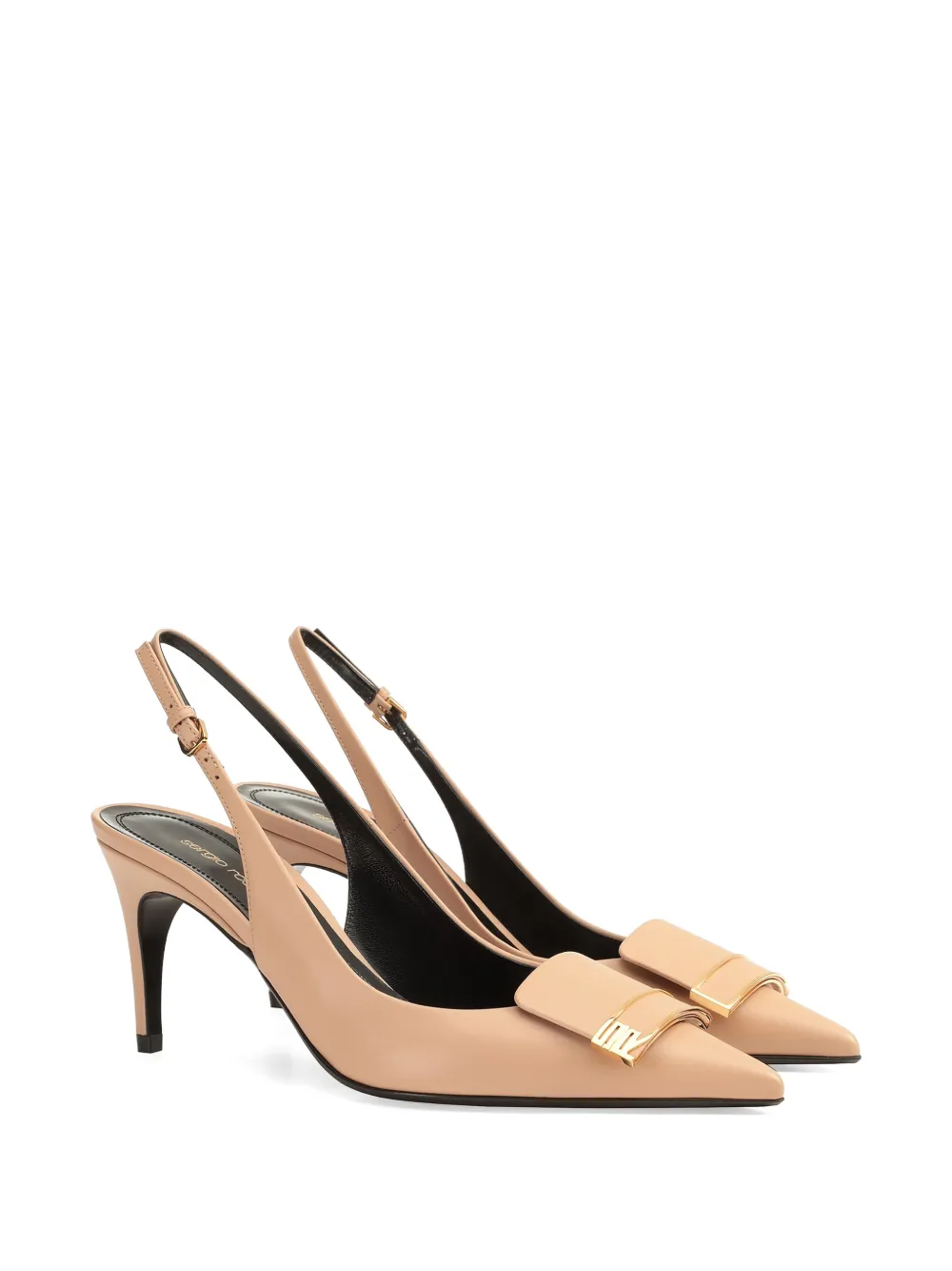 Sergio Rossi Slingback pumps met gesp Beige