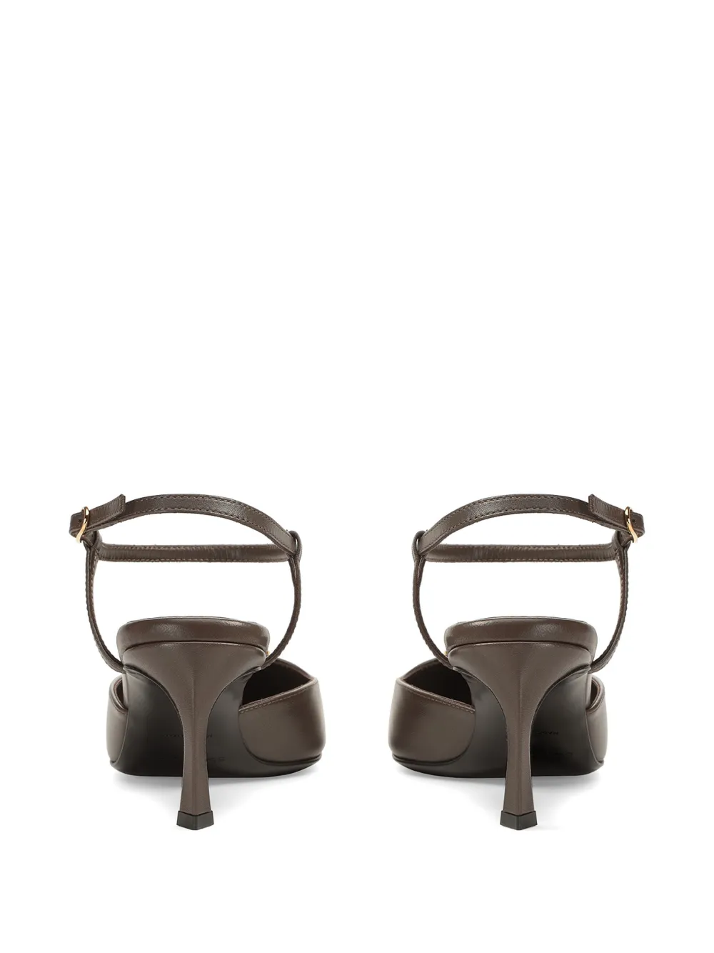 Sergio Rossi Surge pumps met puntige neus en logoplakkaat Bruin