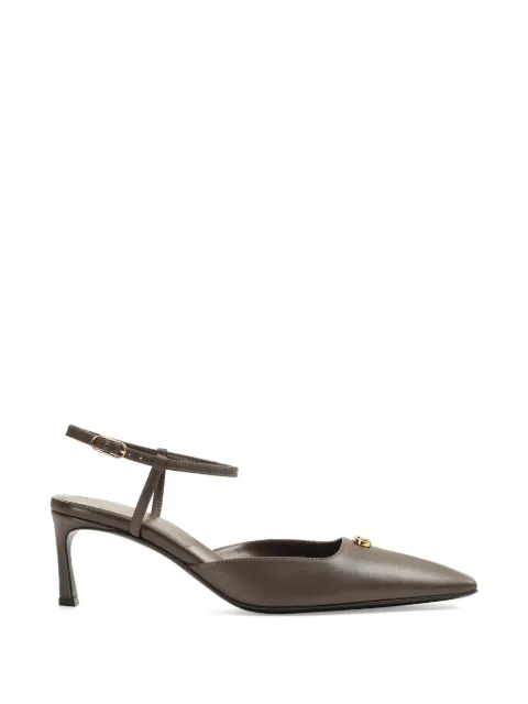 Sergio Rossi Surge logo-plaque pointed-toe pumps
