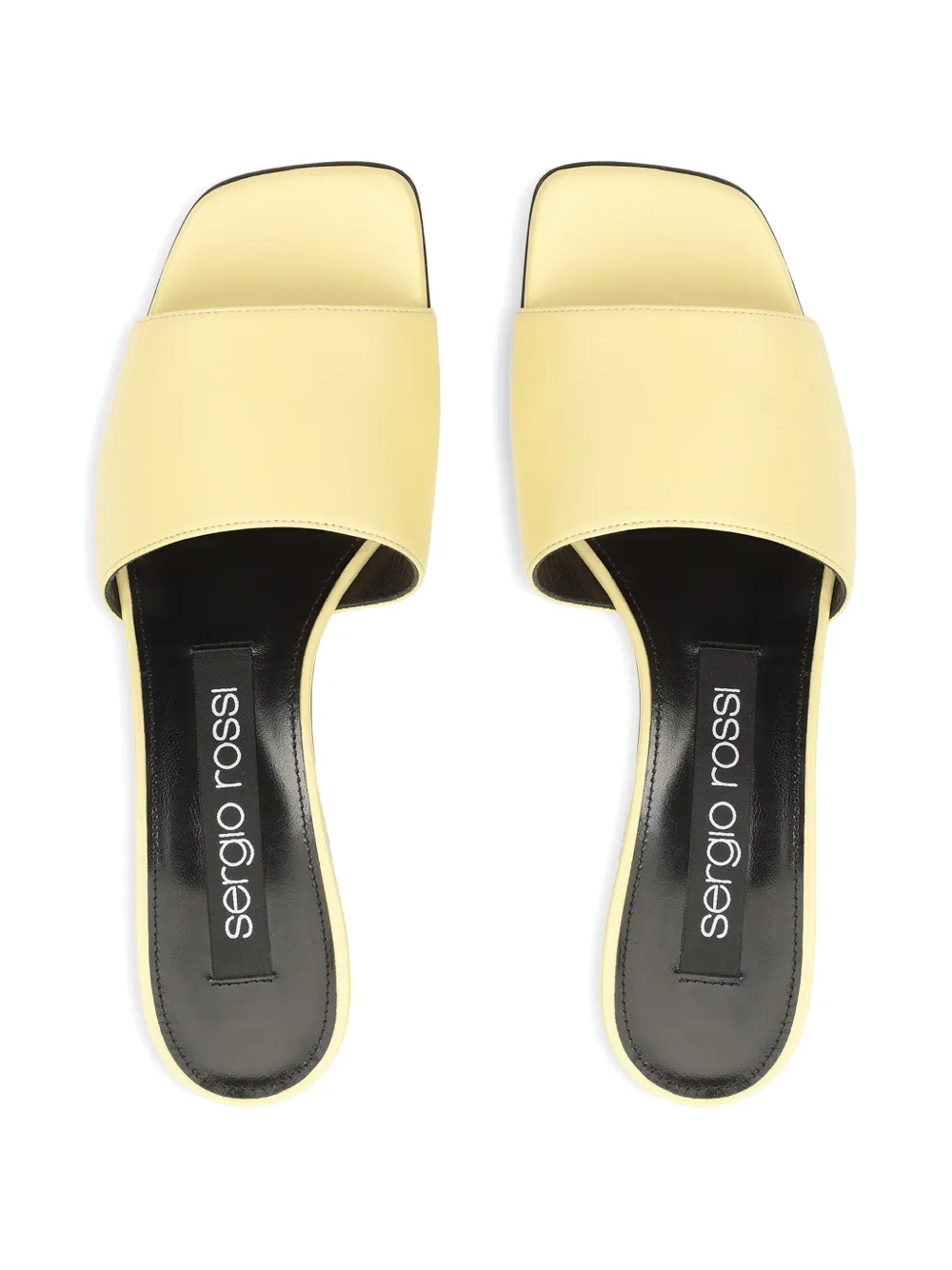 Sergio Rossi Leren sandalen Geel