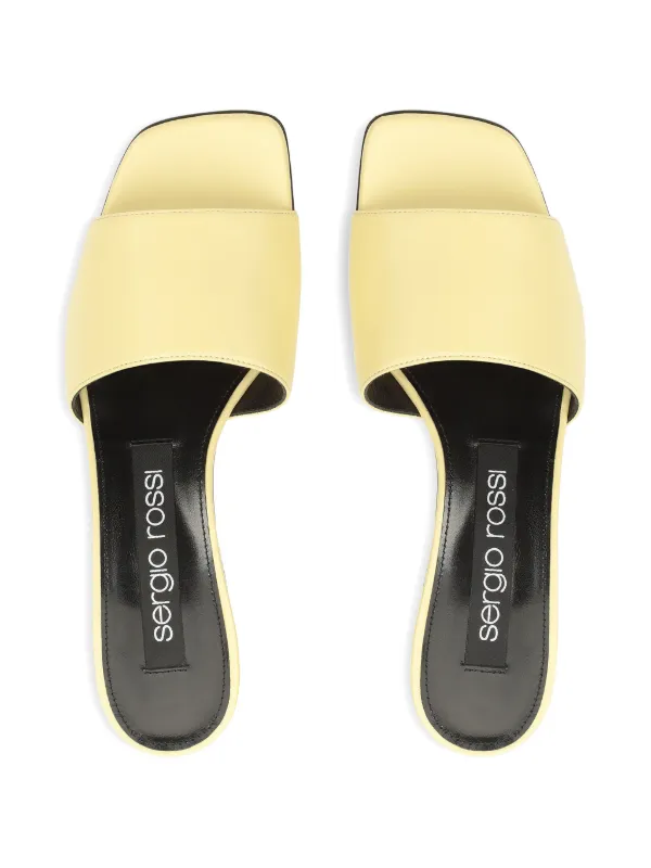 Sergio Rossi レザー サンダル | イエロー | FARFETCH JP