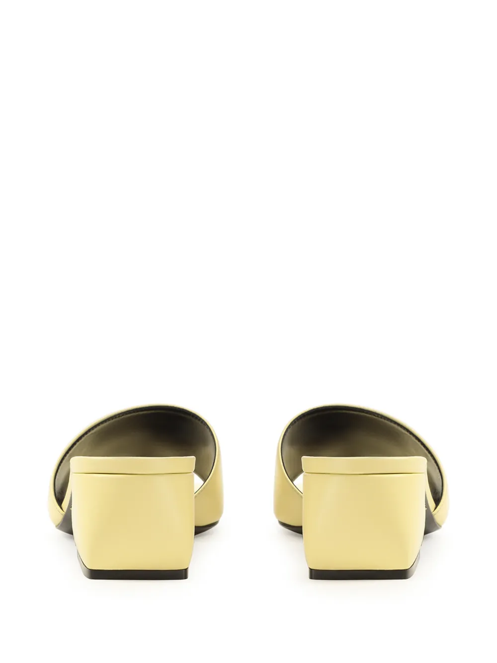 Sergio Rossi Leren sandalen Geel