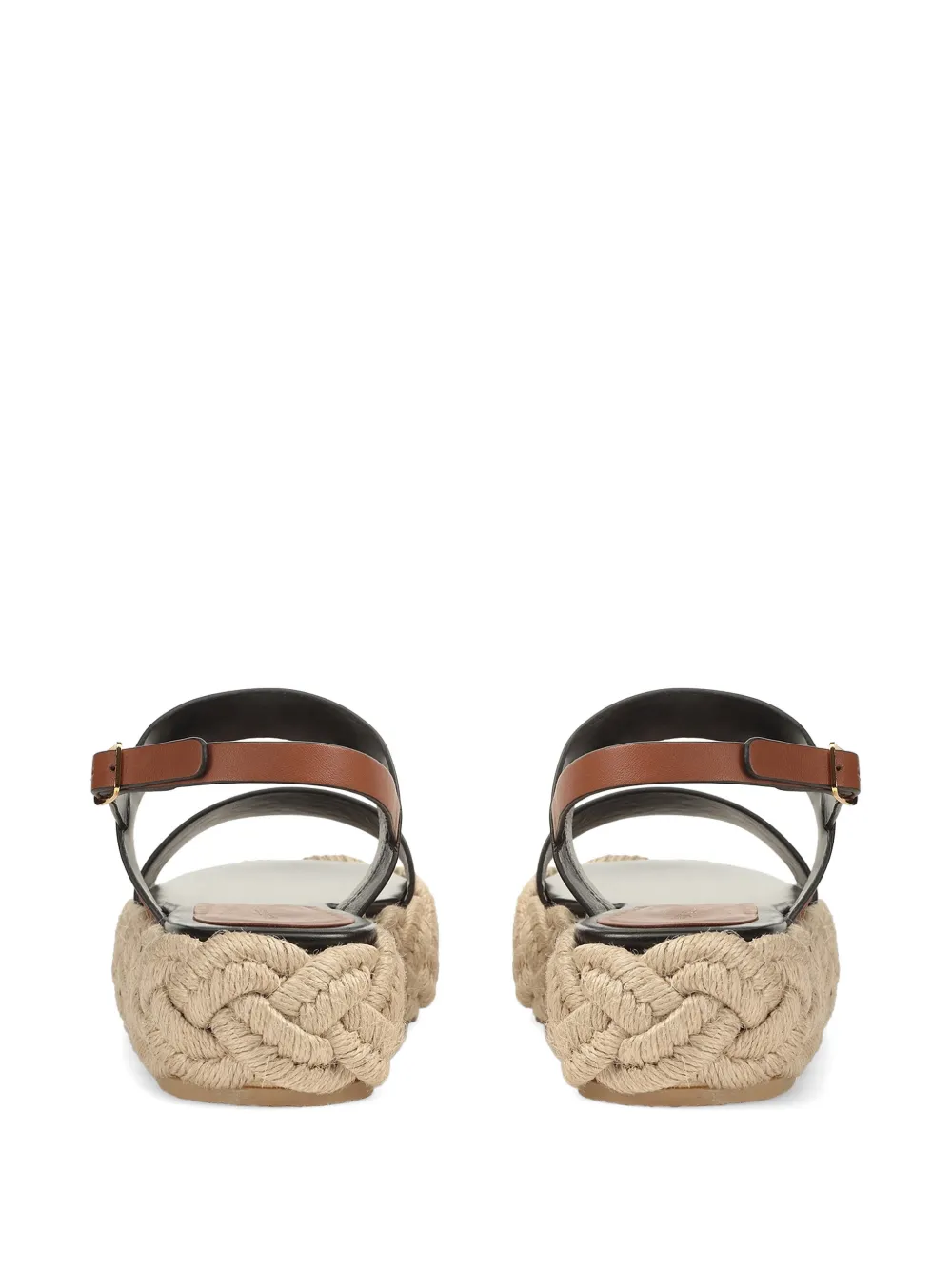 Sergio Rossi Bitt sandalen met plateauzool Bruin