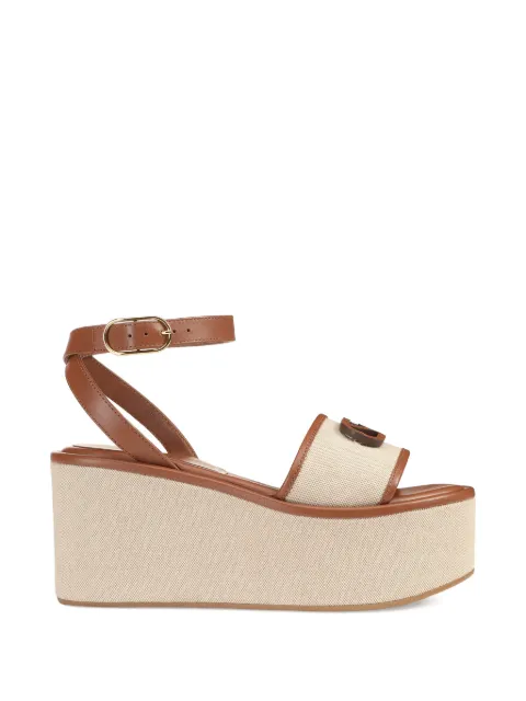 Sergio Rossi Surge logo platform sandals