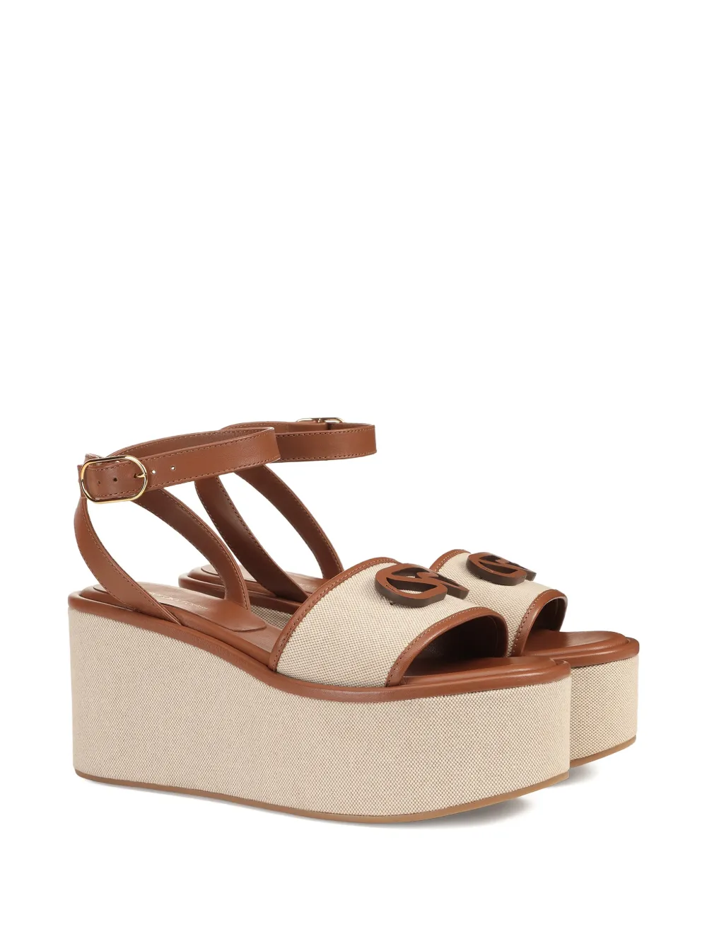 Sergio Rossi Surge sandalen met plateauzool Bruin