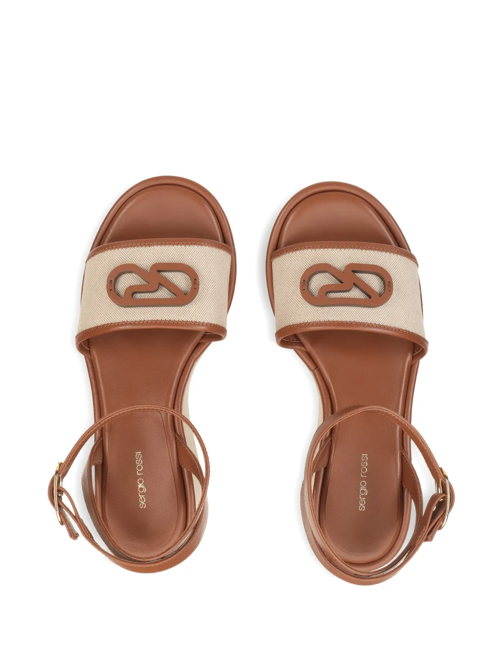 Sergio Rossi Surge sandalen met plateauzool Bruin