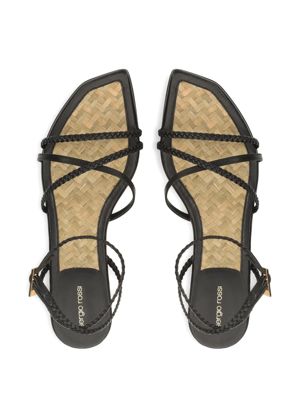 Sergio Rossi Braid sandalen met bandjes Zwart