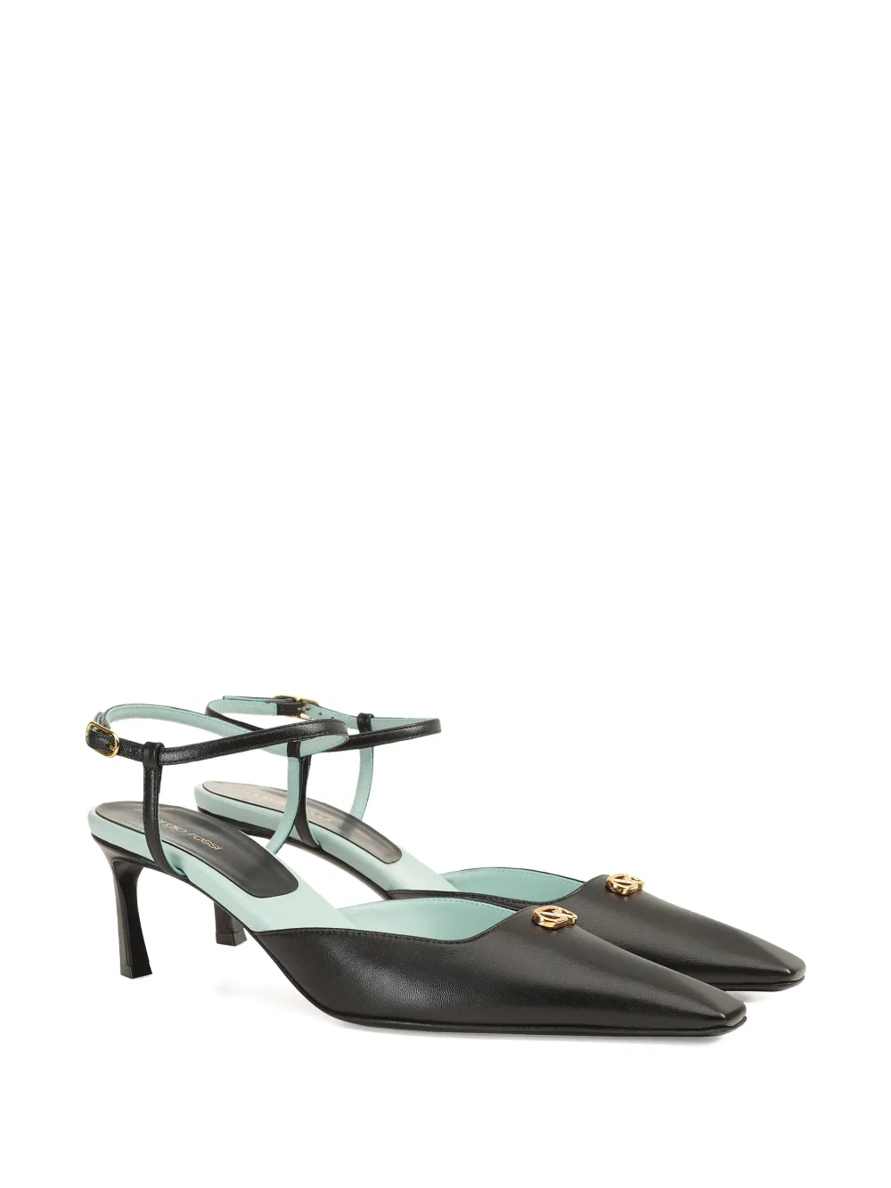 Sergio Rossi Surge pumps met enkelbandje en logo-detail Zwart