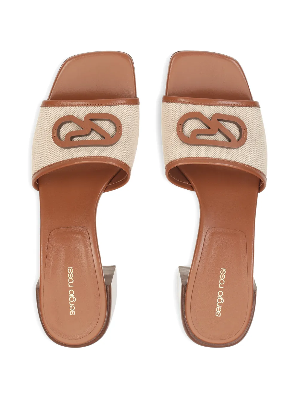 Sergio Rossi Surge sandalen met logopatch Beige