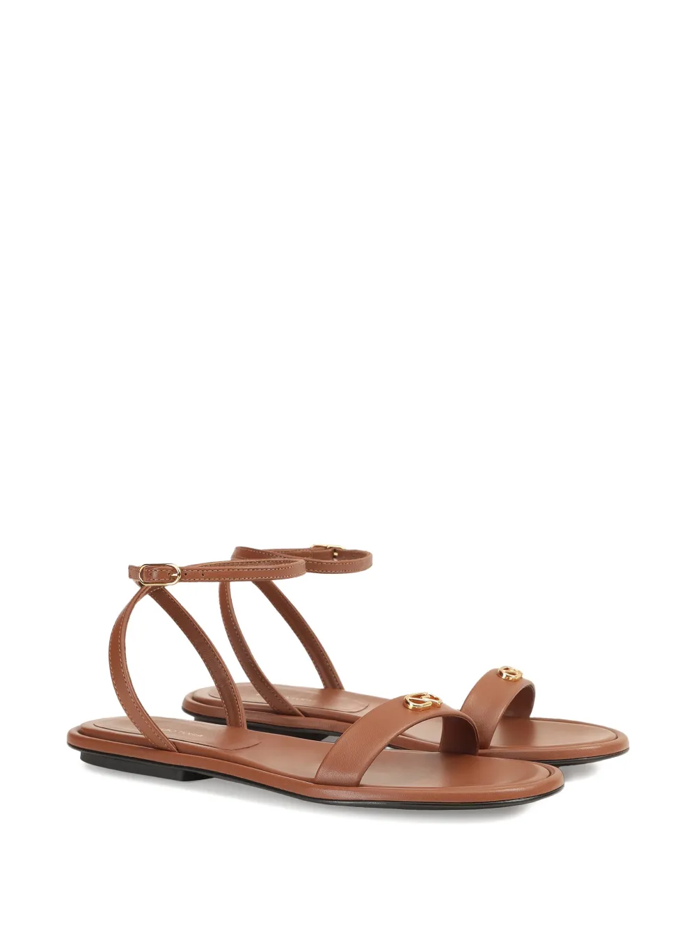 Sergio Rossi Surge sandalen met enkelbandje en logodetail Bruin