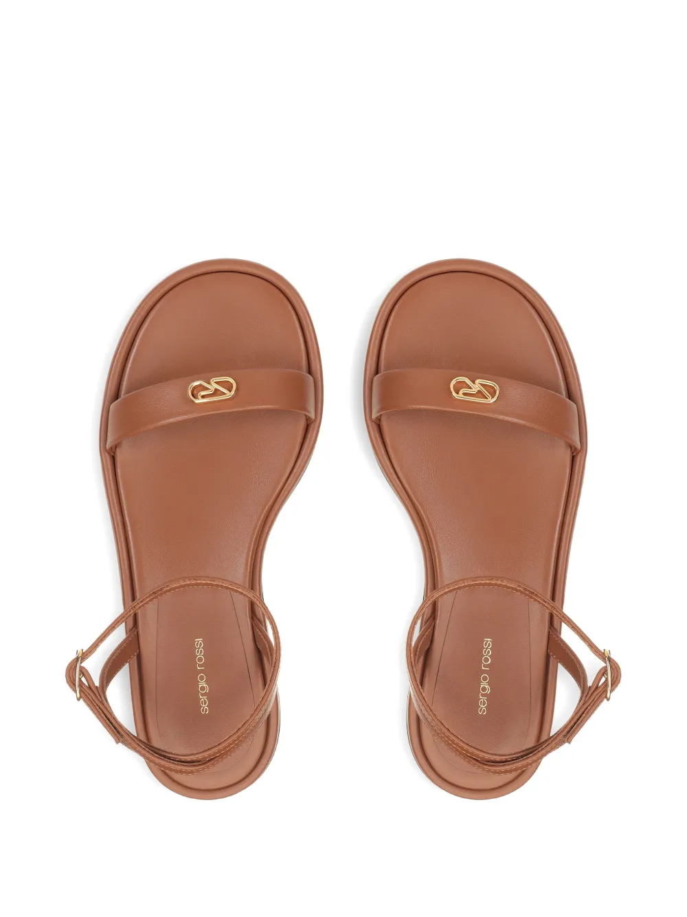 Sergio Rossi Surge sandalen met enkelbandje en logodetail Bruin