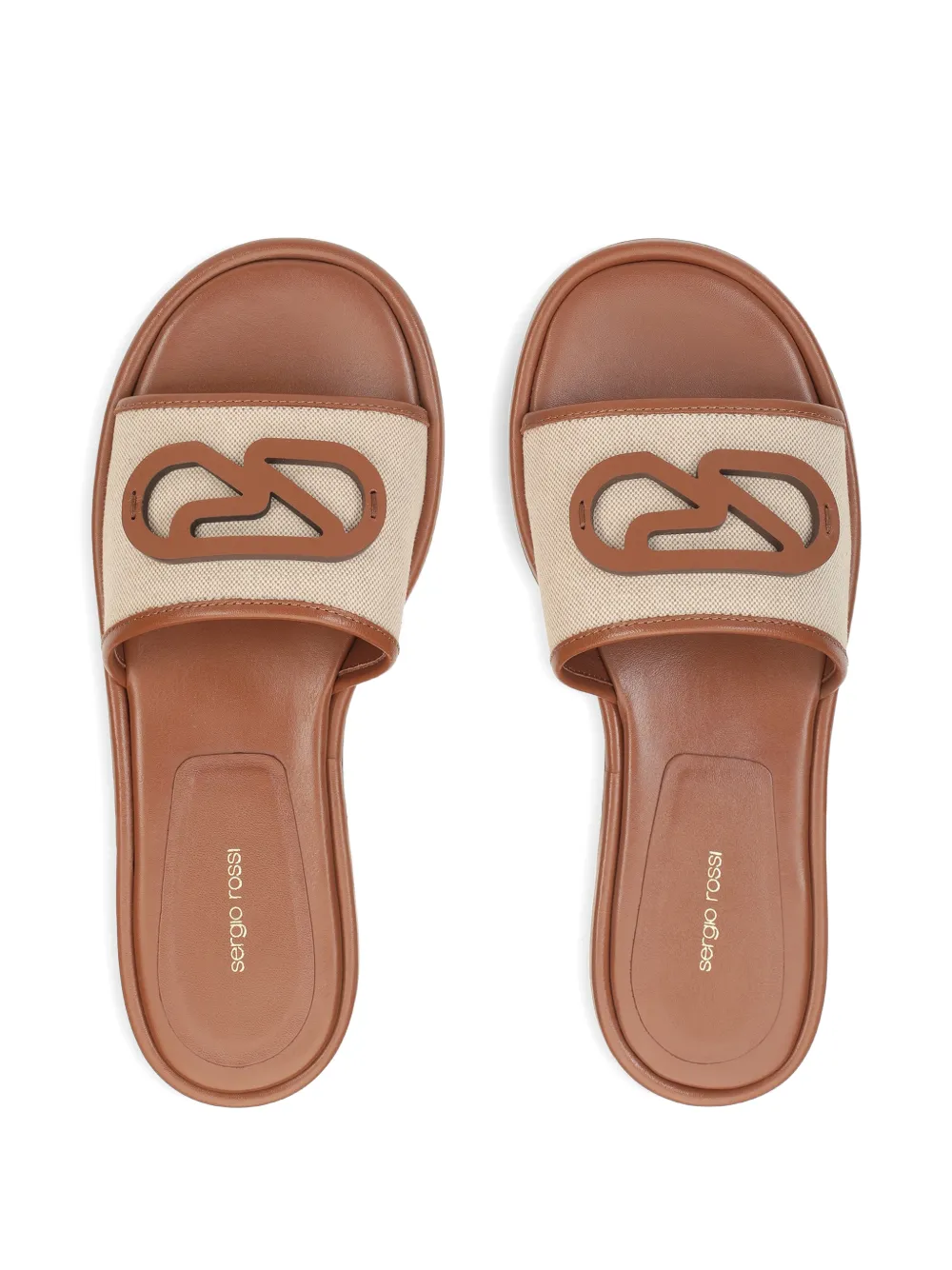 Sergio Rossi Surge sandalen met logodetail Beige