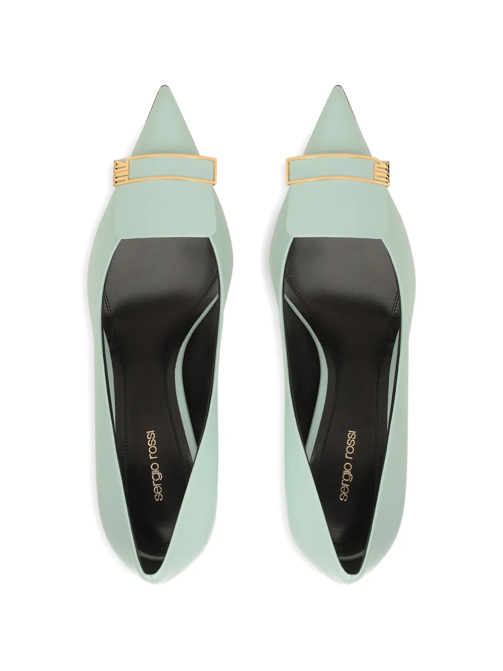 Sergio Rossi Pumps met spitse neus Groen