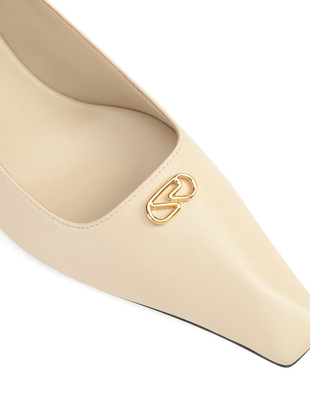 Sergio Rossi Surge pumps met logoplakkaat Beige