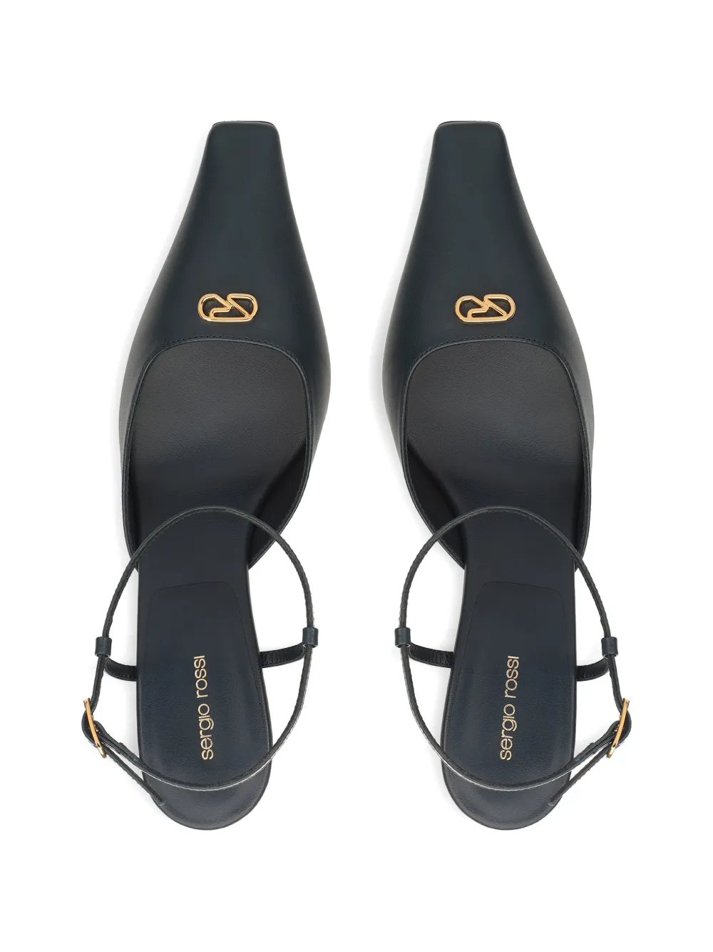 Sergio Rossi Surge pumps met logoplakkaat Blauw