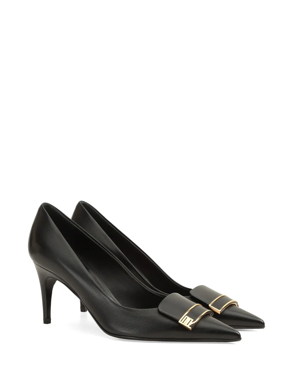 Sergio Rossi Pumps met goudkleurig detail Zwart