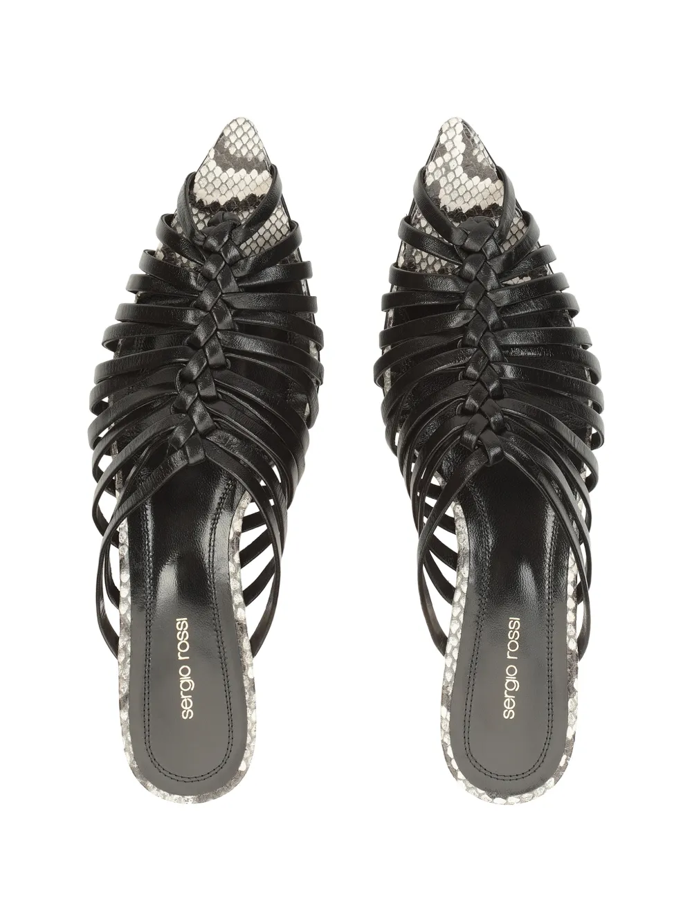 Sergio Rossi Wovenia sandalen Zwart