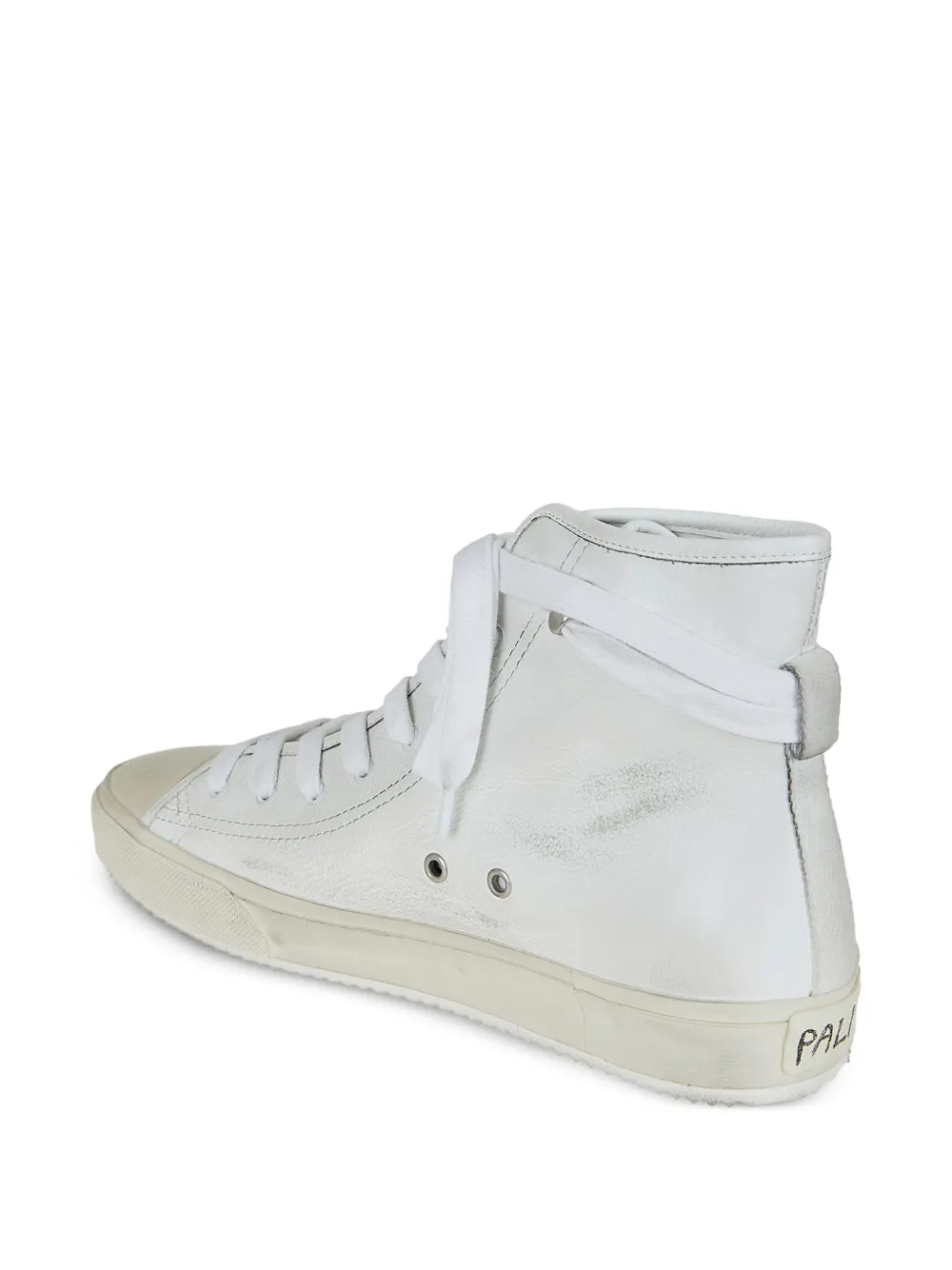  Paly Leather High-top Sneakers - White 