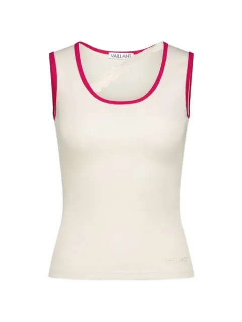 VAILLANT STUDIO 골지 레이스 트리밍 탱크 탑