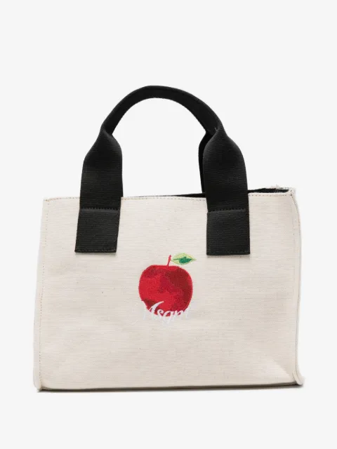 MSGM small apple embroidered tote bag
