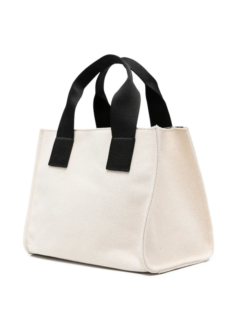 MSGM Kleine shopper met geborduurde appel Beige