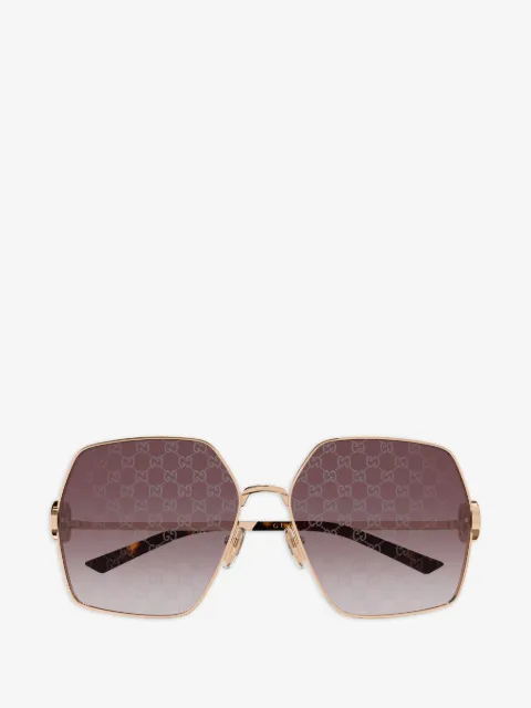 Gucci Eyewear geometric-frame logo sunglasses