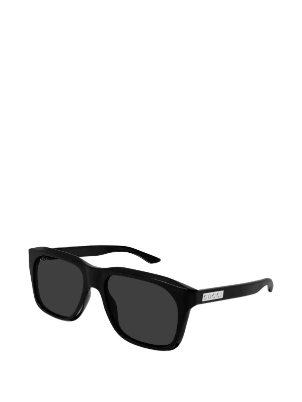 Gucci Eyewear スクエアフレーム サングラス | ブラック | FARFETCH JP