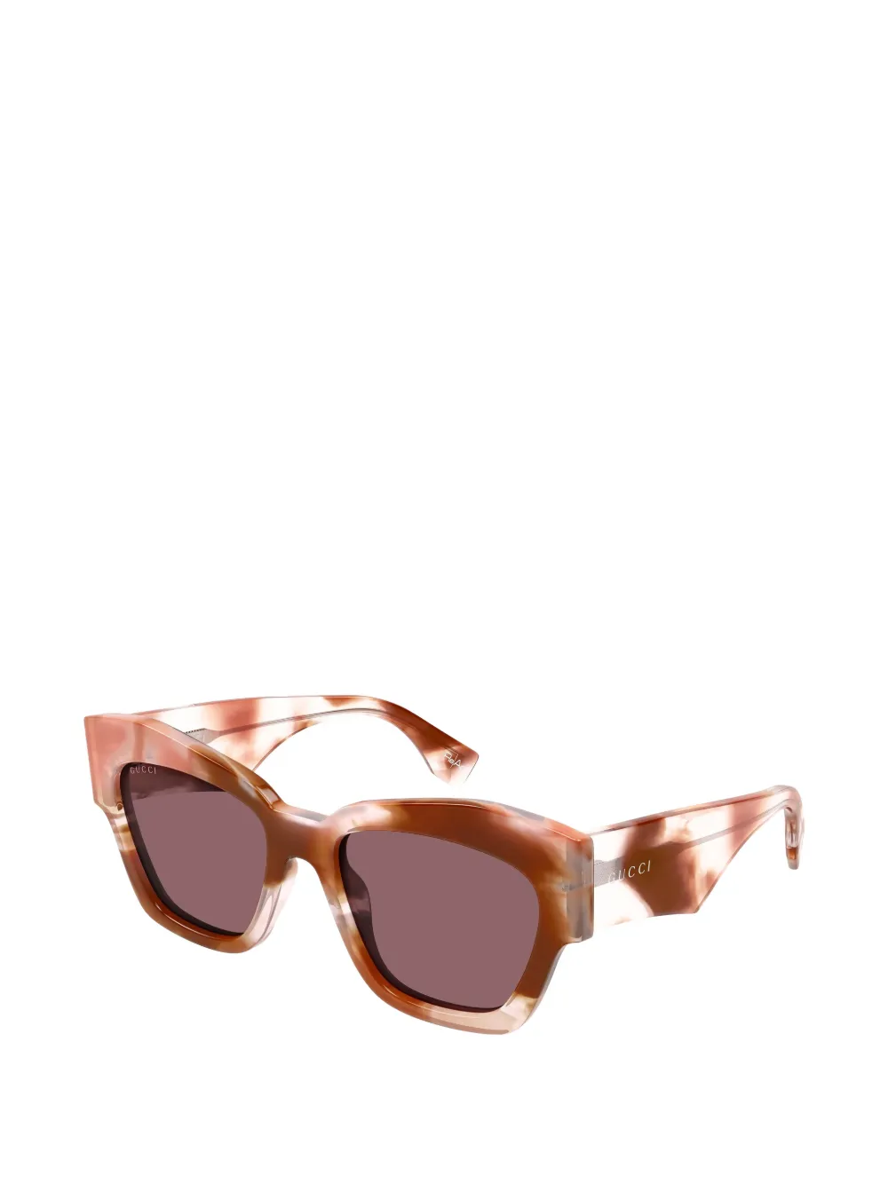 Gucci Eyewear Zonnebril met logodetail Bruin