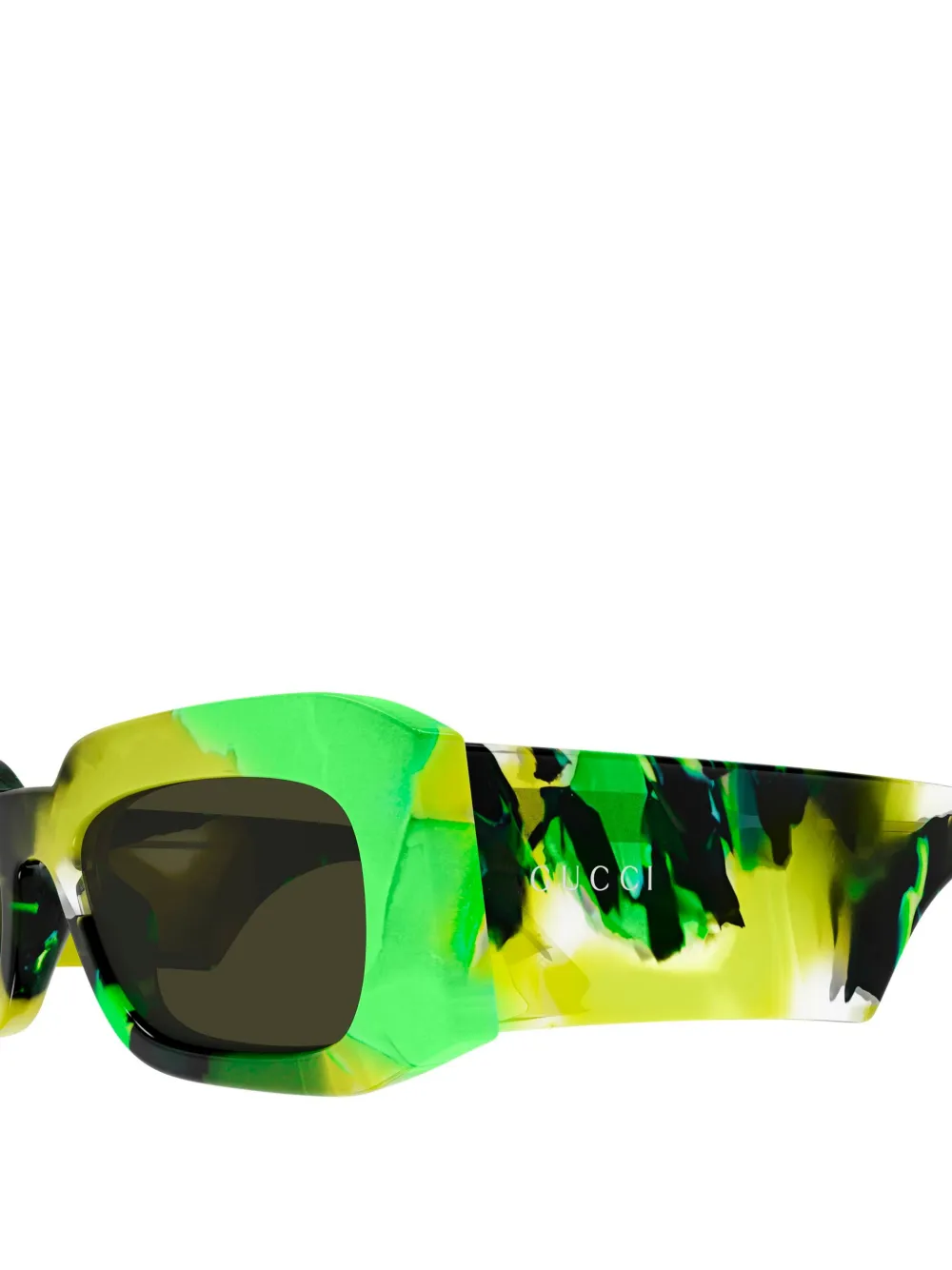 Gucci Eyewear Zonnebril met logodetail Groen