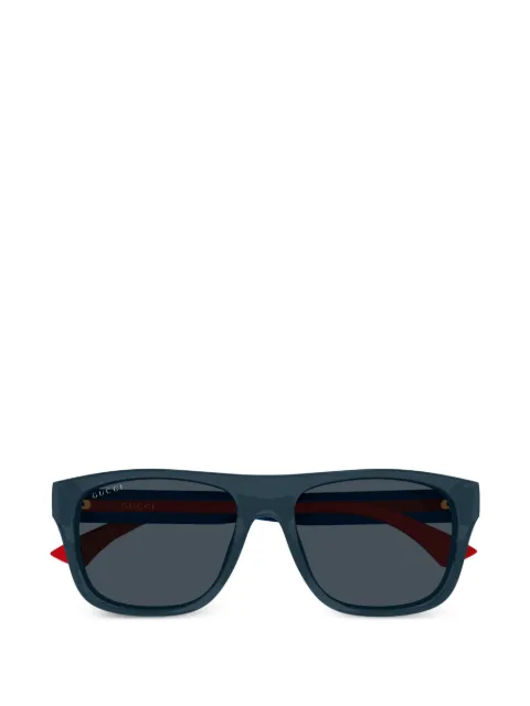 Gucci Eyewear Occhiali da sole rettangolari a righe