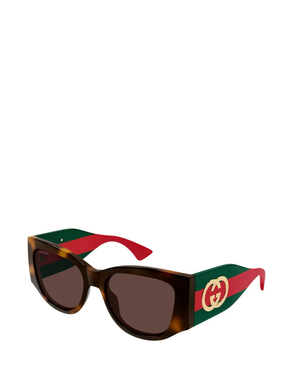 Gucci Eyewear Web Stripe zonnebril Bruin