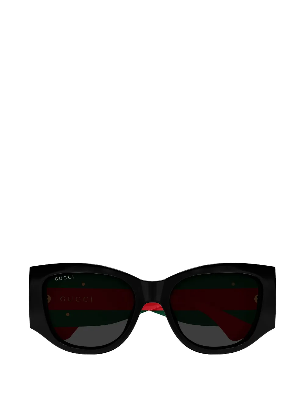 Gucci Eyewear stripe logo geometric sunglasses - Nero