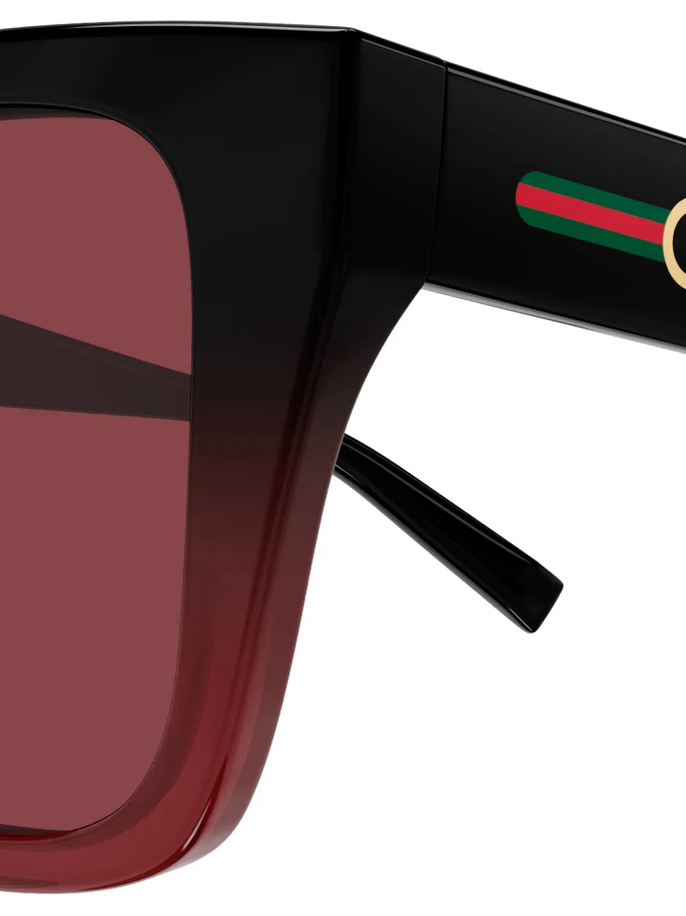 Gucci Eyewear Zonnebril met vierkant montuur Zwart