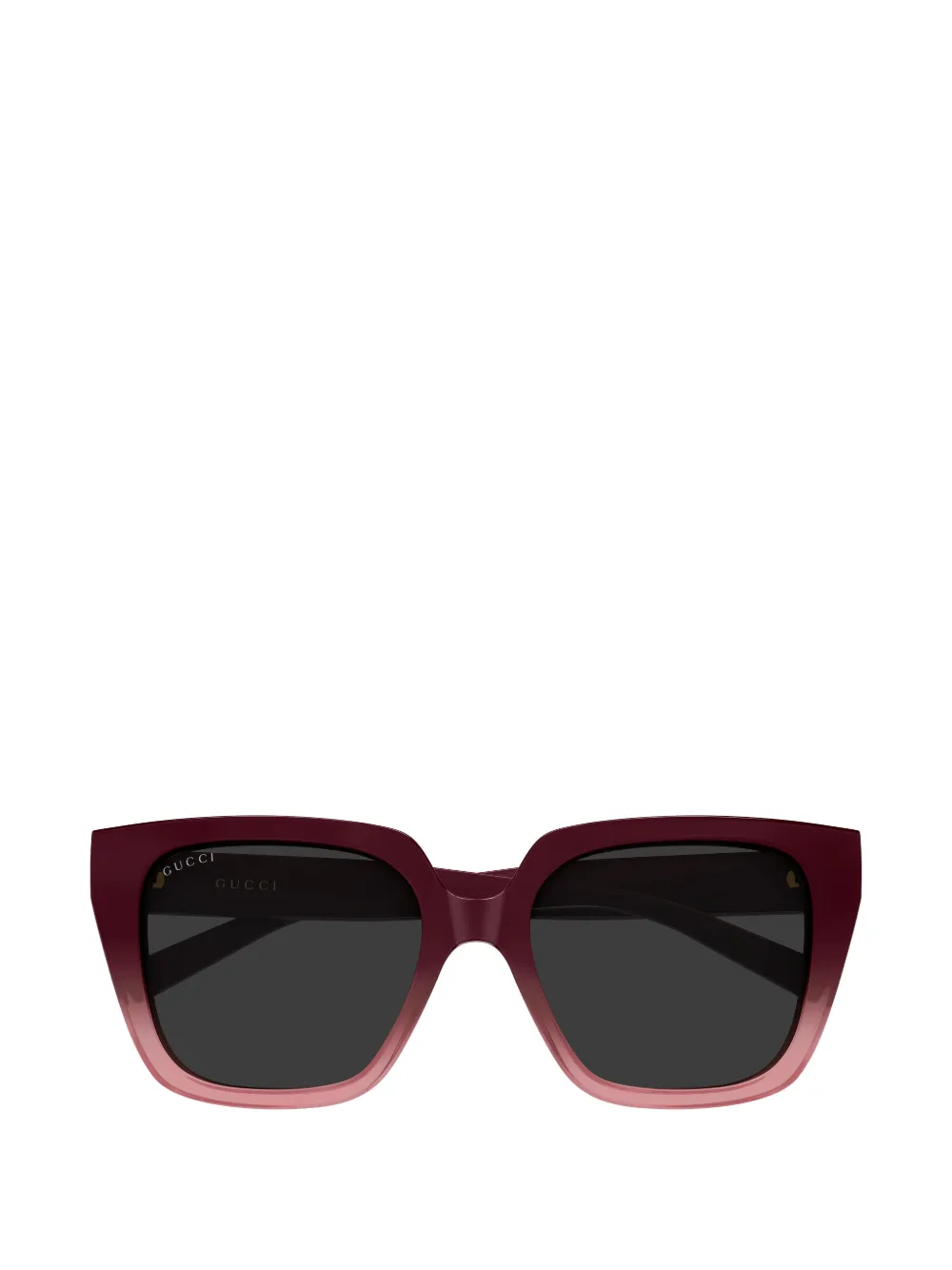 Gucci Eyewear geometric stripe sunglasses - Rosso