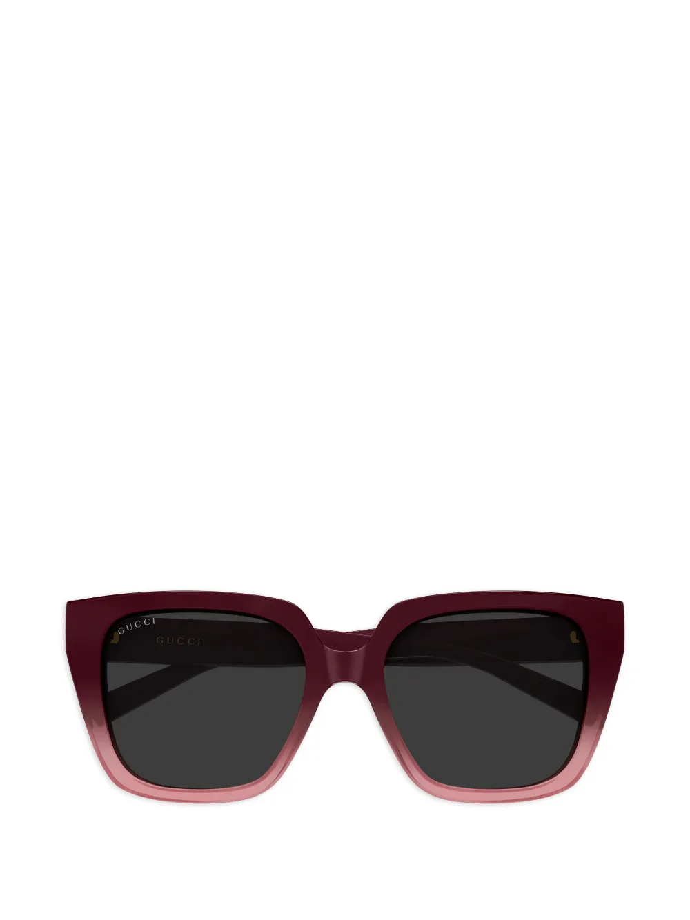 Gucci Eyewear geometric stripe sunglasses - Rosso