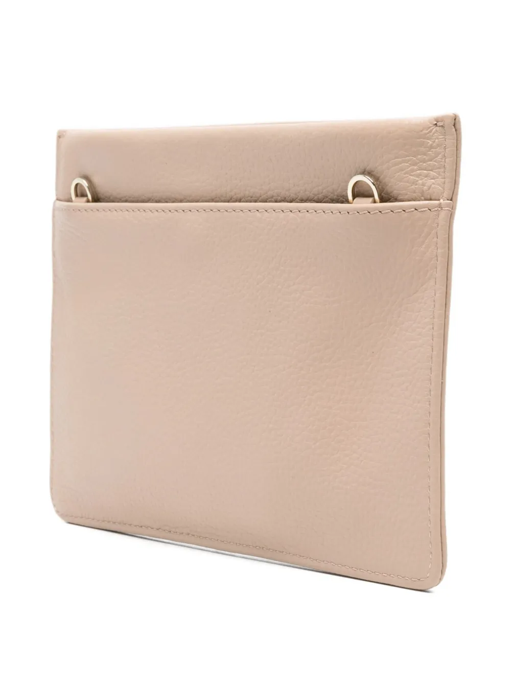  Patrizia Pepe Logo-appliqué Clutch Bag - Neutrals 