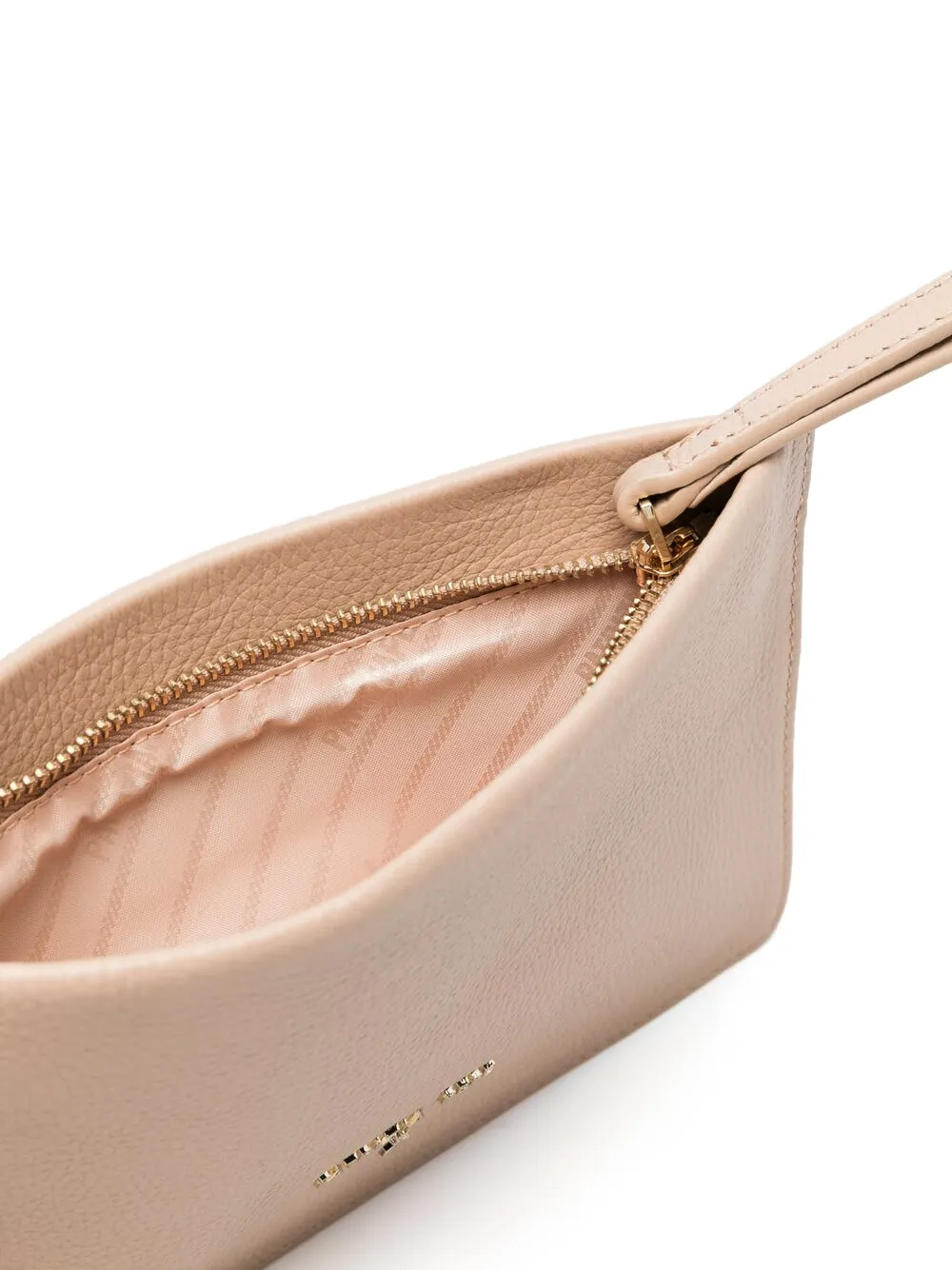  Patrizia Pepe Logo-appliqué Clutch Bag - Neutrals 