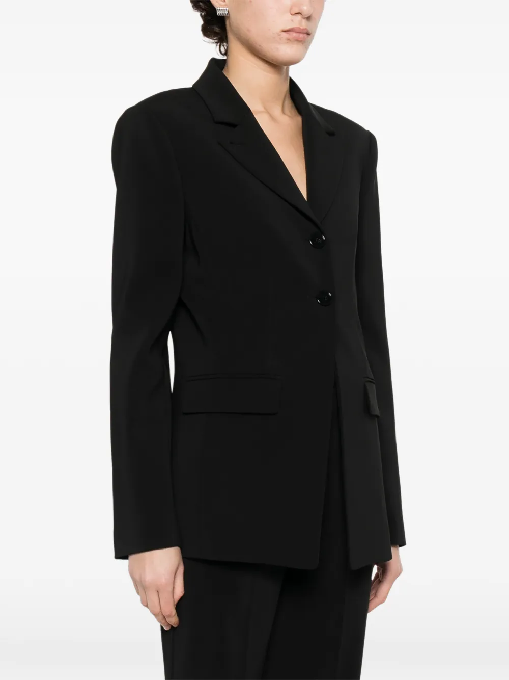  Patrizia Pepe Notched-lapels Blazer - Black 