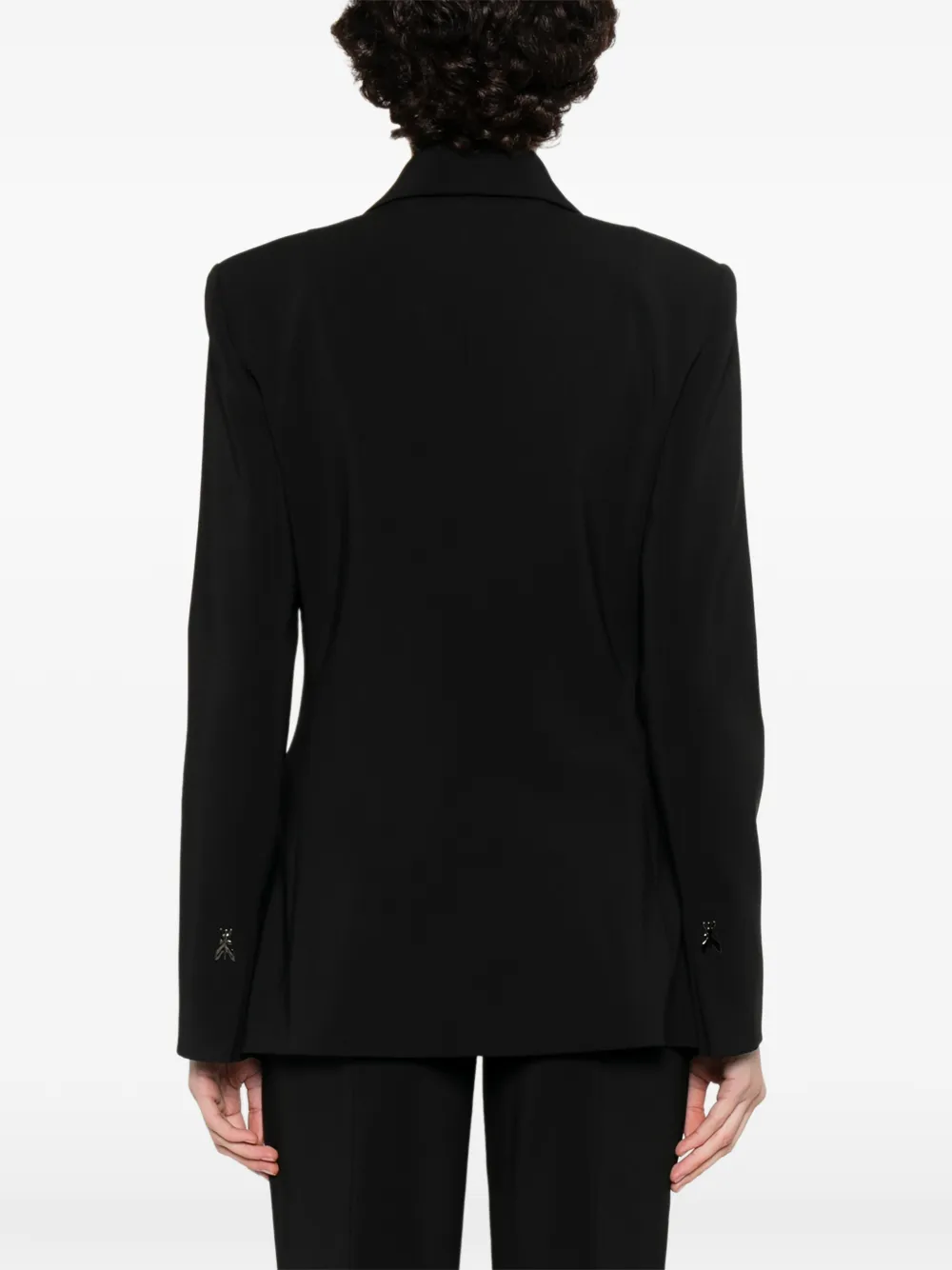 Patrizia Pepe Blazer met gekerfde revers Zwart