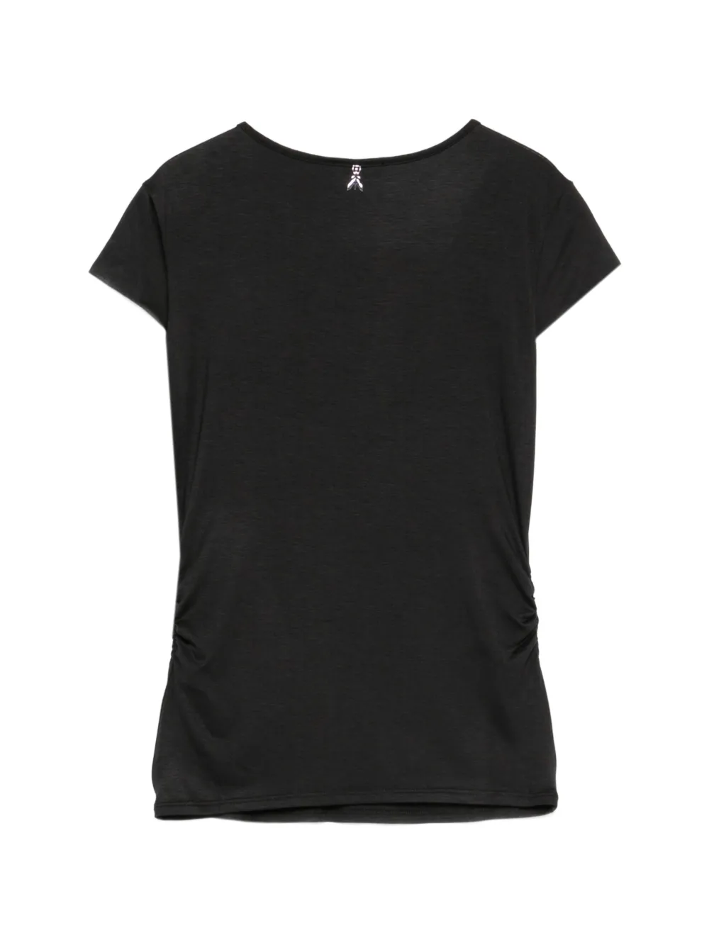 Patrizia Pepe Gedrapeerd T-shirt met V-hals Zwart