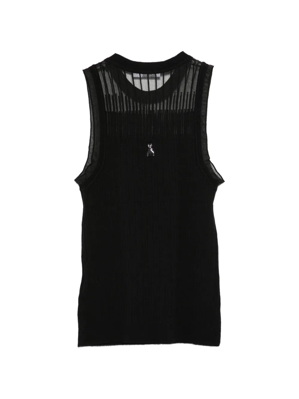 Sheer Panel Knitted Top