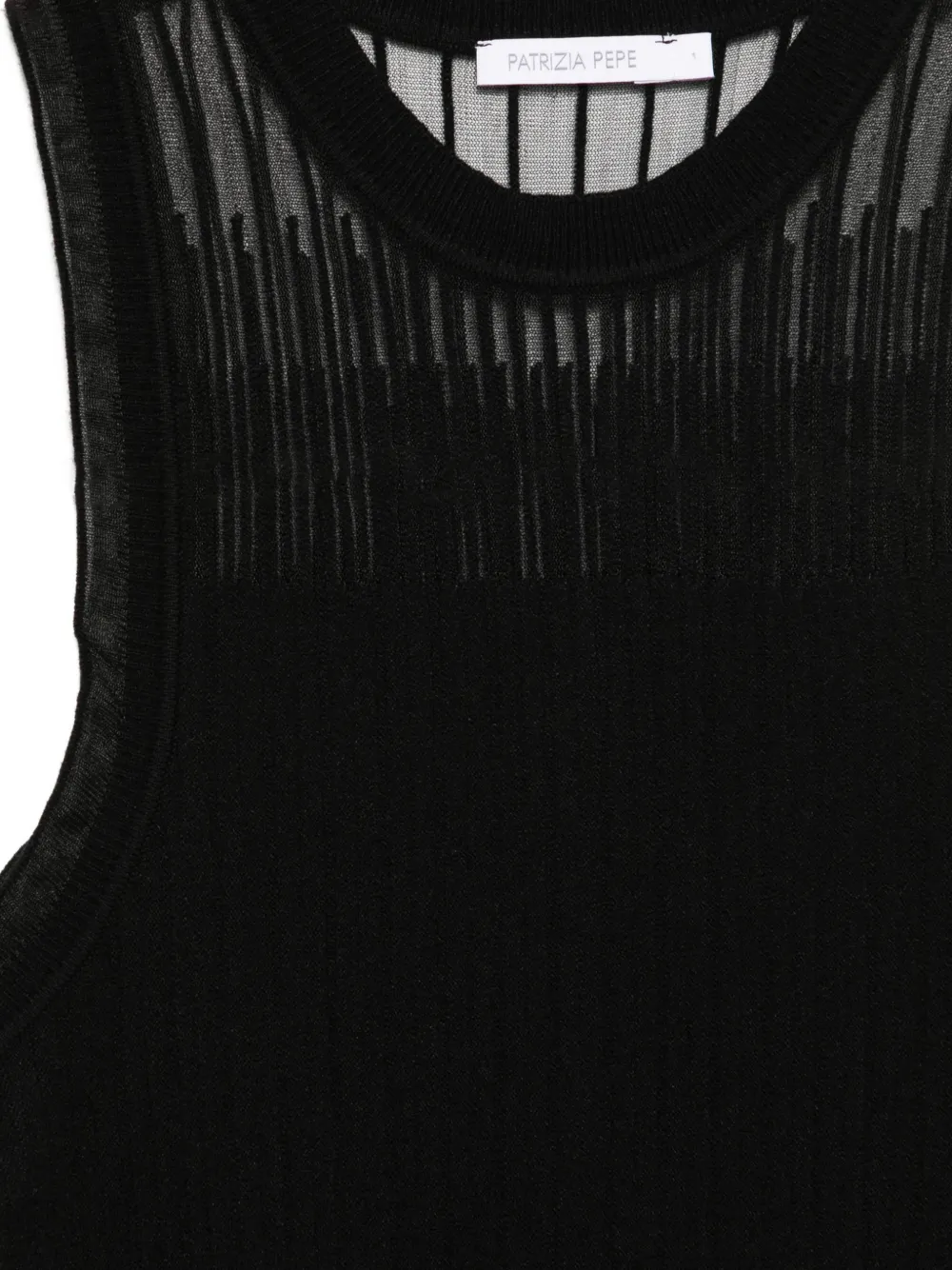 Sheer Panel Knitted Top