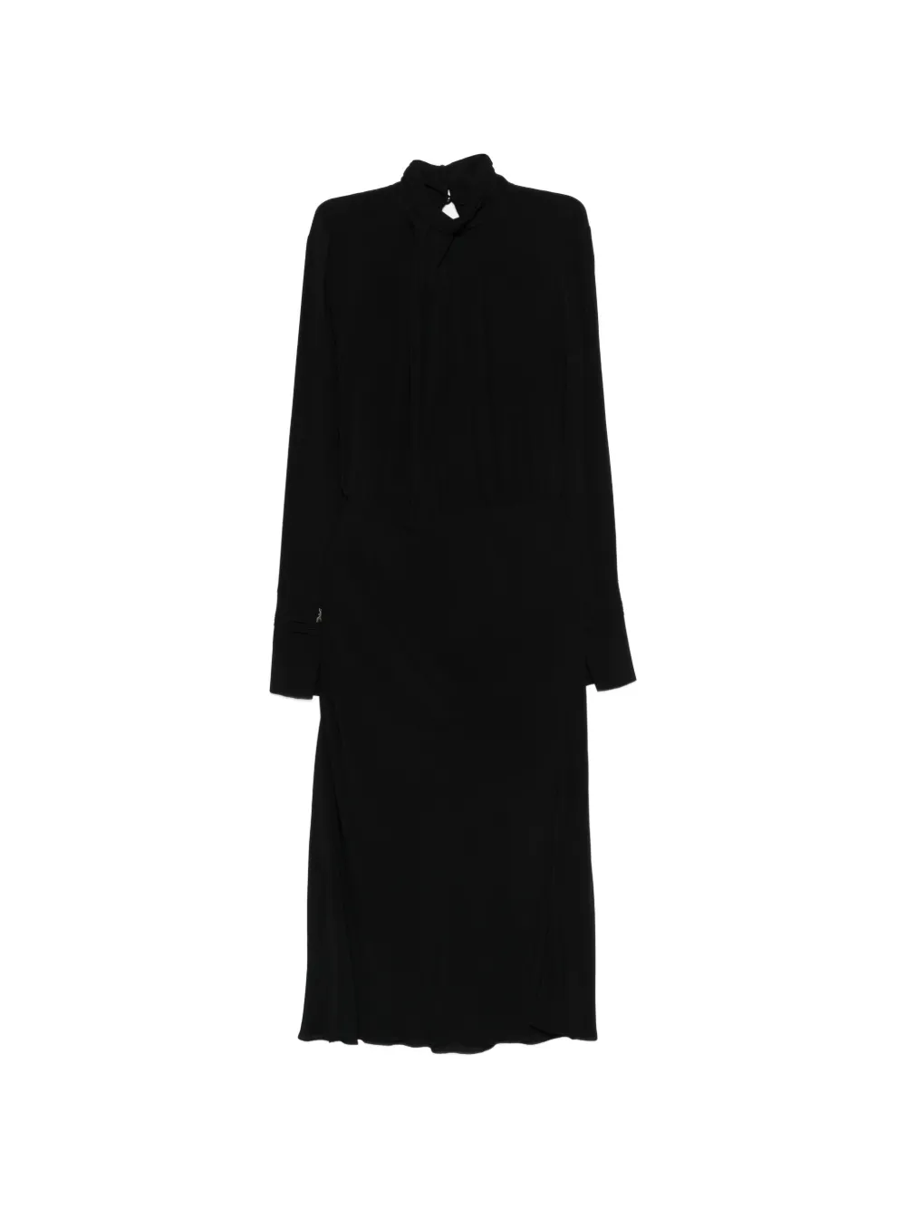 Patrizia Pepe tie-neck dress - Nero