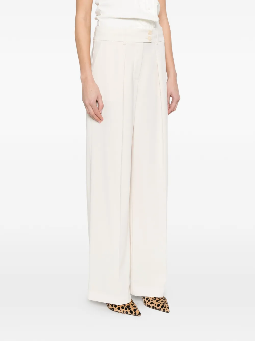 Button Pleated Trousers