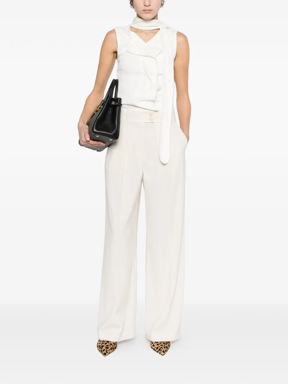 Button Pleated Trousers
