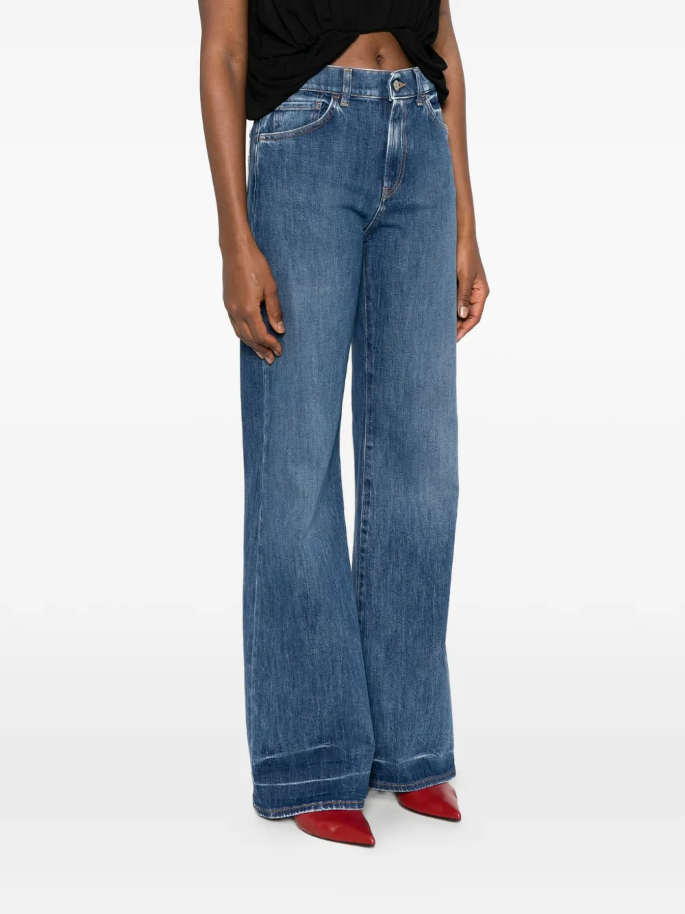  Dondup Amber Wide-leg Jeans - Blue 