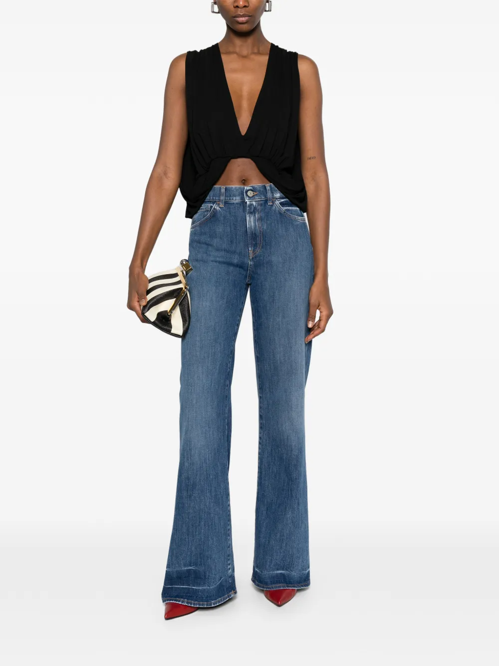  Dondup Amber Wide-leg Jeans - Blue 