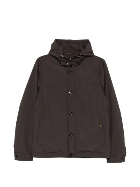 Moorer button hooded jacket