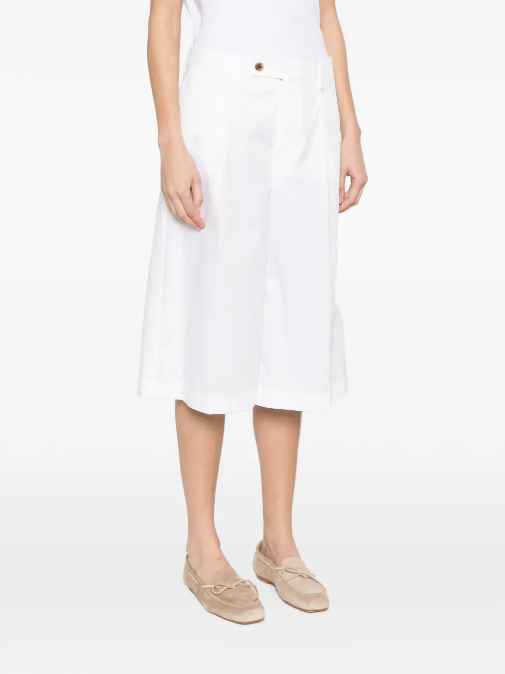  Berwich Linda Buttoned Shorts - White 