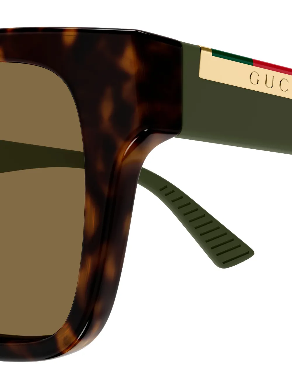 Gucci Eyewear Zonnebril met vierkant montuur Bruin